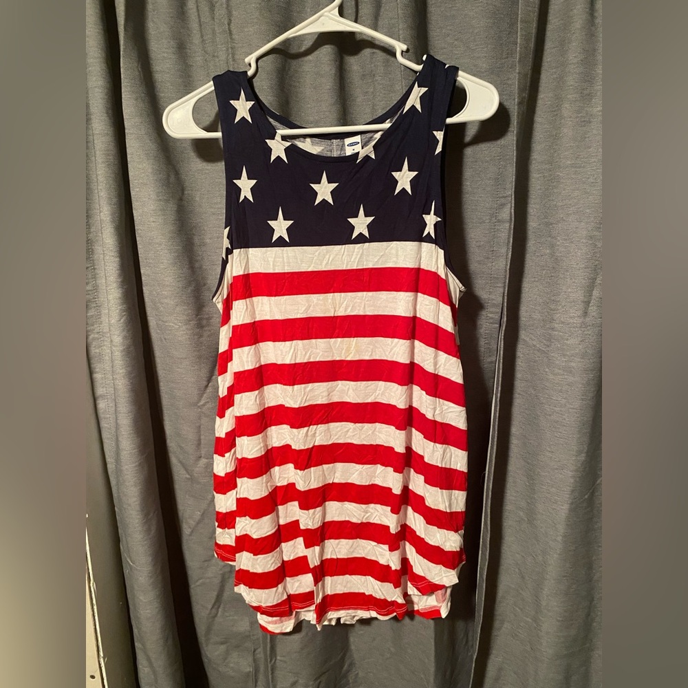 American flag tank top